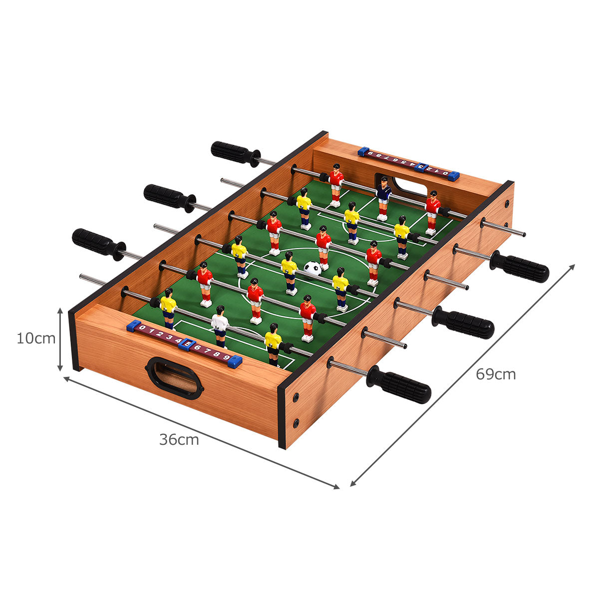 LIVSK 2-in-1 Speltafel - Voetbal en Lucht Hockey - Duurzaam en Lichtgewicht - Ideaal voor Thuis en Feestjes - 69 x 36 x 10 cm -