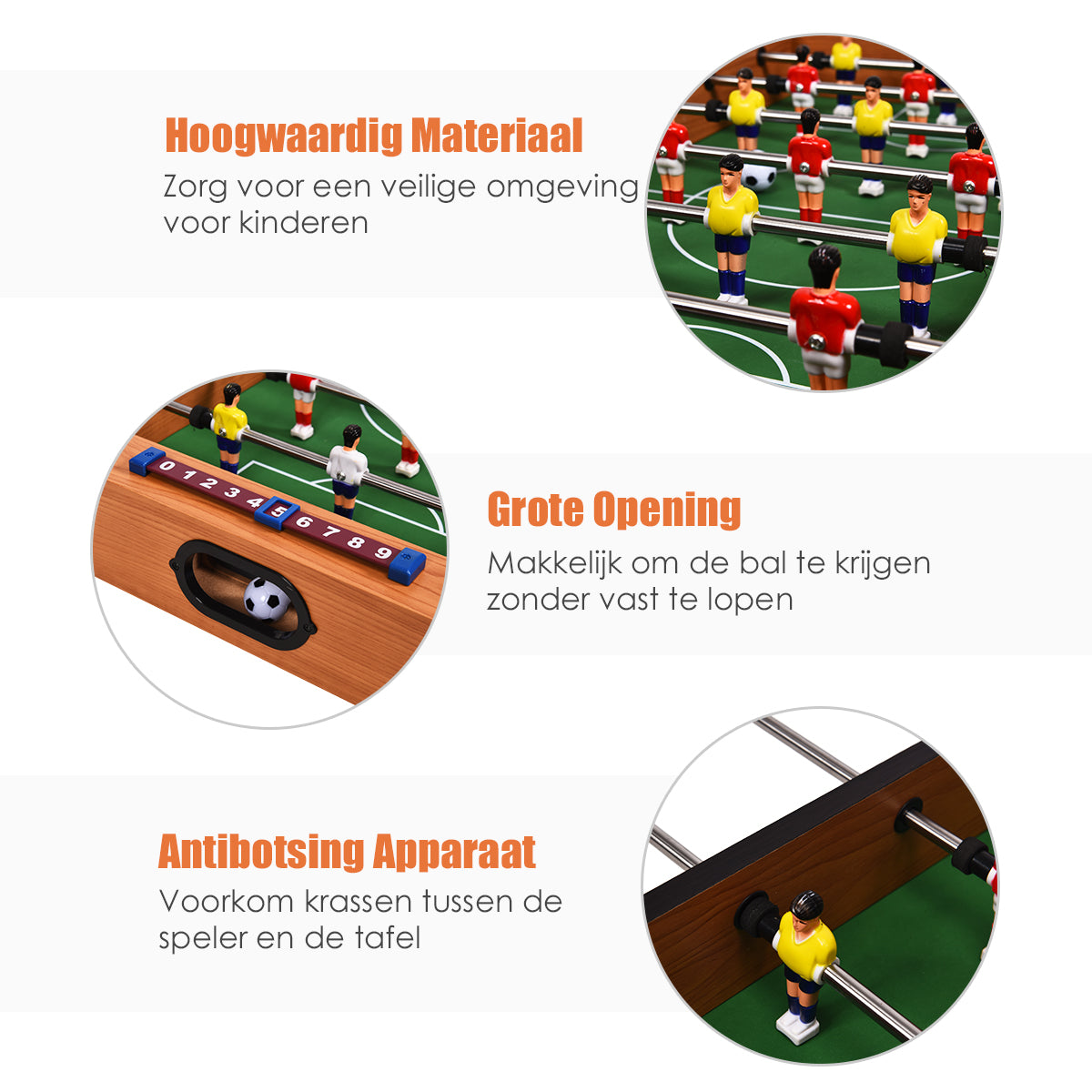 LIVSK 2-in-1 Speltafel - Voetbal en Lucht Hockey - Duurzaam en Lichtgewicht - Ideaal voor Thuis en Feestjes - 69 x 36 x 10 cm -