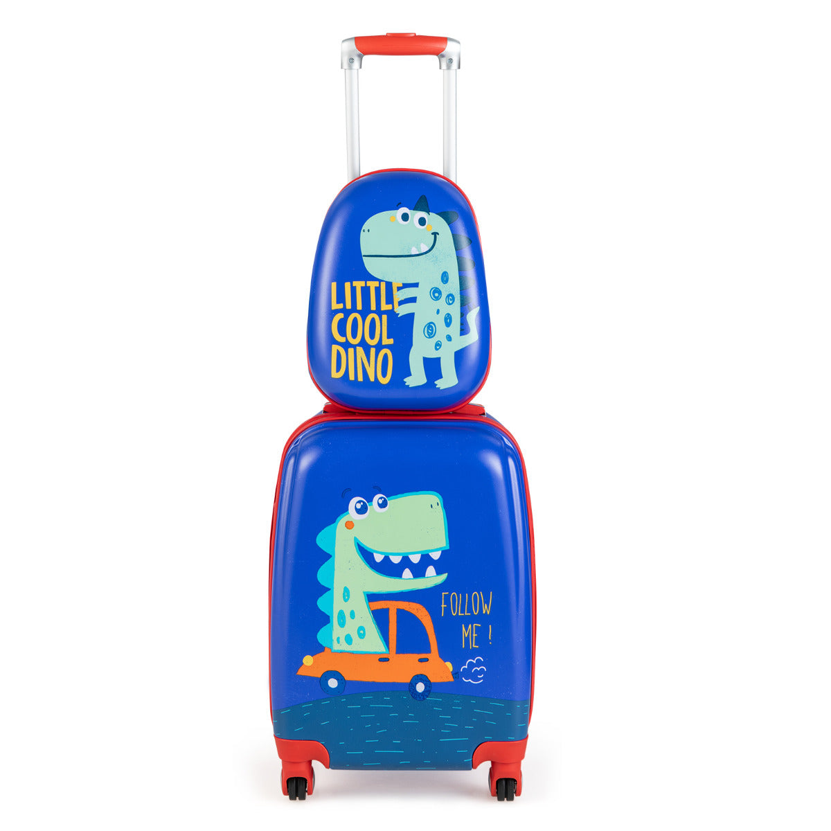 LIVSK Kinderbagage Set - 2-delig met Koffer en Rugzak - Lichtgewicht en Duurzaam - Uitschuifbaar Handvat - Voor Kinderen 3-10