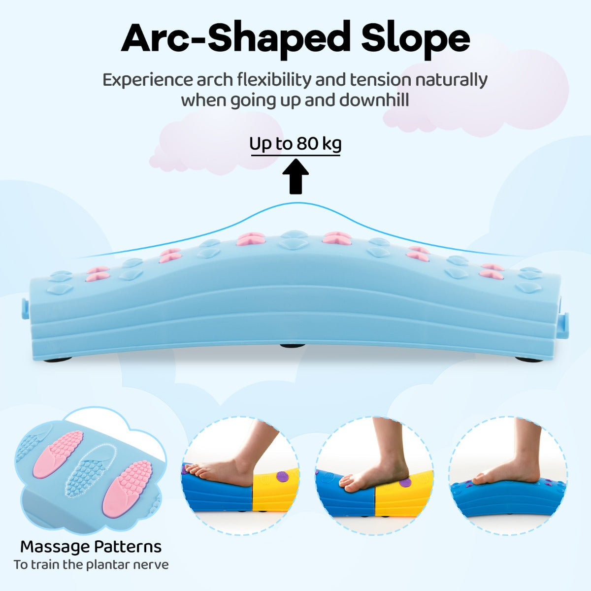 LIVSK 20 Stuks Kinderbalanceerbalken - Stimuleert Balans en Coördinatie - Antislip Pads - Draagvermogen 80 kg - Macaron-groen