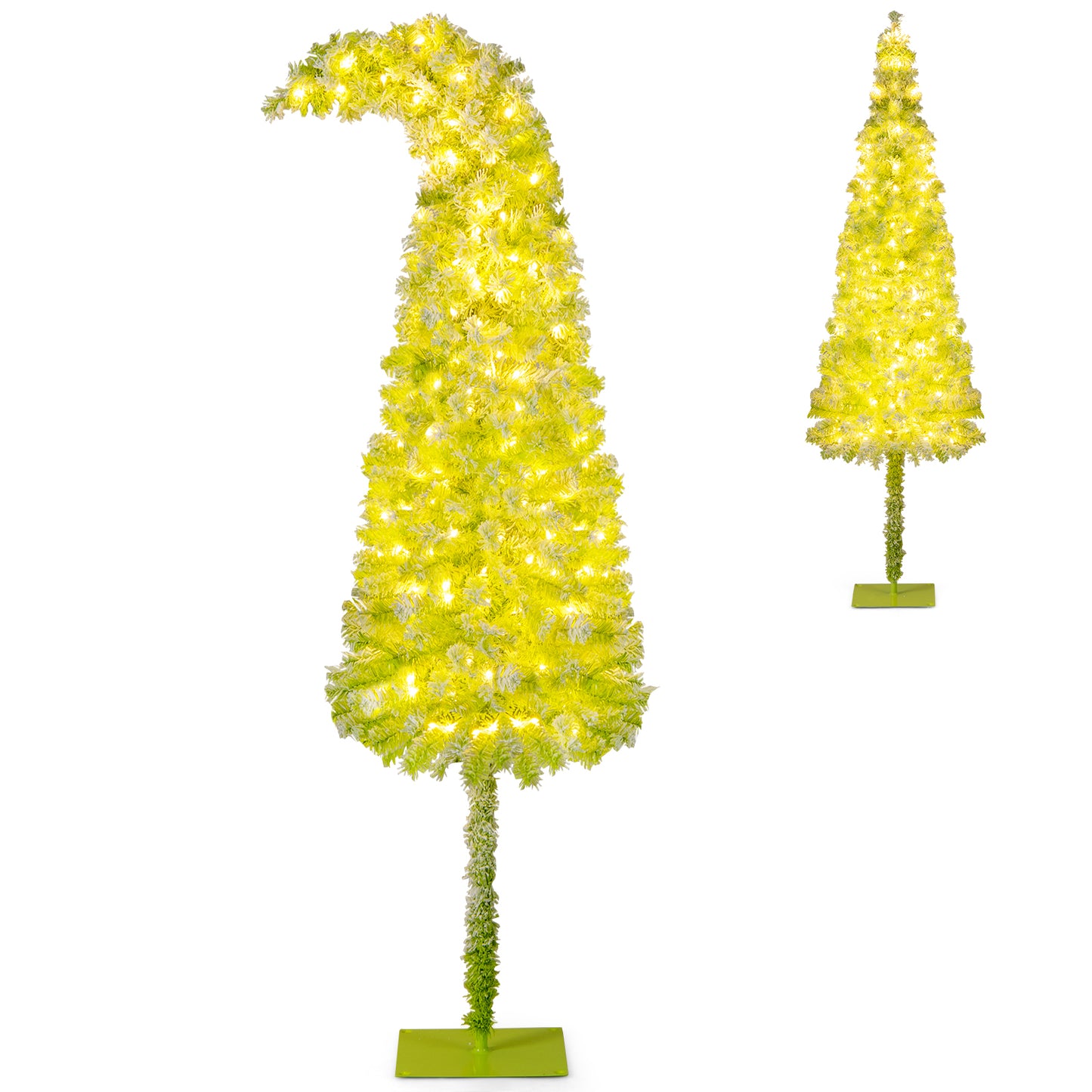 LIVSK Voorverlichte Kunstkerstboom - 210 cm - 366 Takpunten - 160 LED-lampen - 8 Verlichtingsmodi - Groen