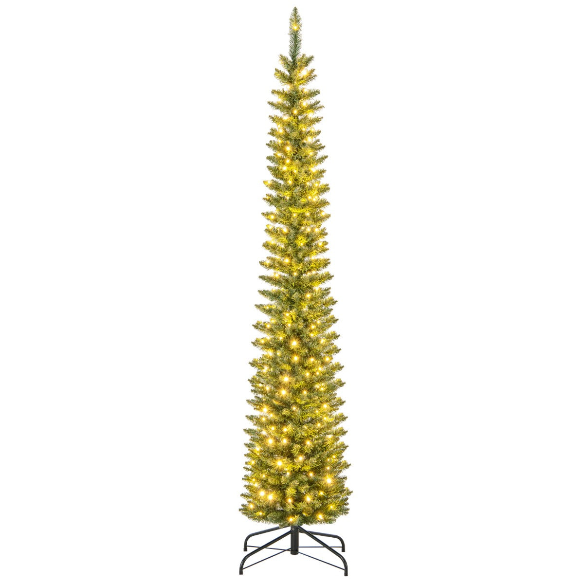 LIVSK Kunstkerstboom - Weelderige Takken - Warmwitte LED-Lampjes - Eenvoudige Installatie - 180 cm - Groen