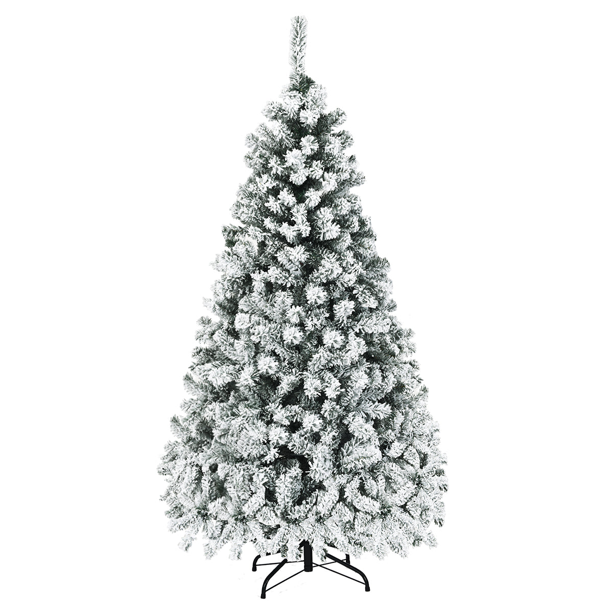 LIVSK Voorverlichte Kerstboom 225 cm - 1010 Takken - 450 Warmwitte LED Lampjes - Duurzaam PVC - Stabiele Metalen Standaard - Groen