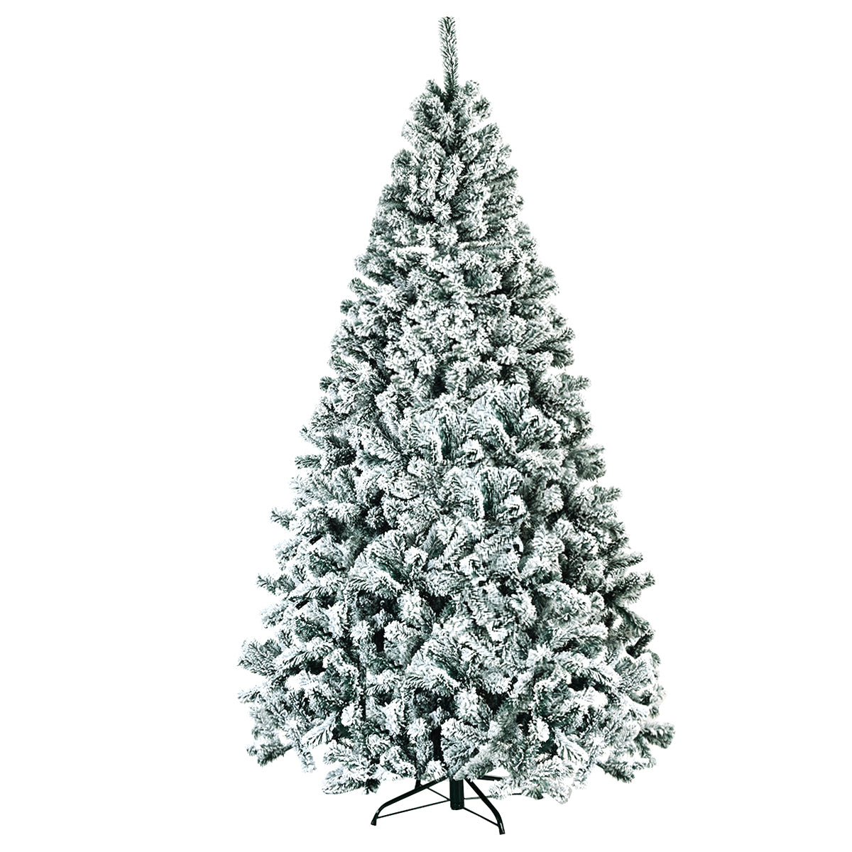 LIVSK Onverlichte Kerstboom Sneeuwspar - 1010 Takken - Scharnierontwerp - Duurzame Metalen Standaard - 128 x 225 cm - Groen
