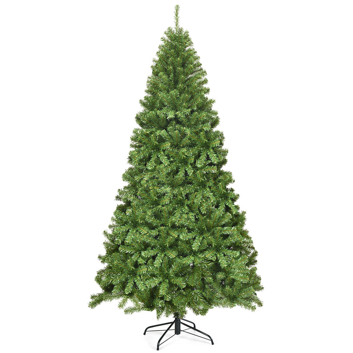 LIVSK Kunstkerstboom 230 cm - 1346 PVC Takken - Metalen Stand - Inklapbaar - Realistische Decoratie - Groen