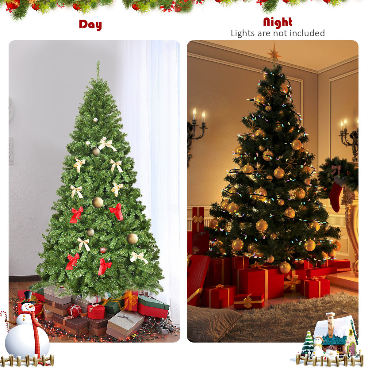 LIVSK Kunstkerstboom 230 cm - 1346 PVC Takken - Metalen Stand - Inklapbaar - Realistische Decoratie - Groen