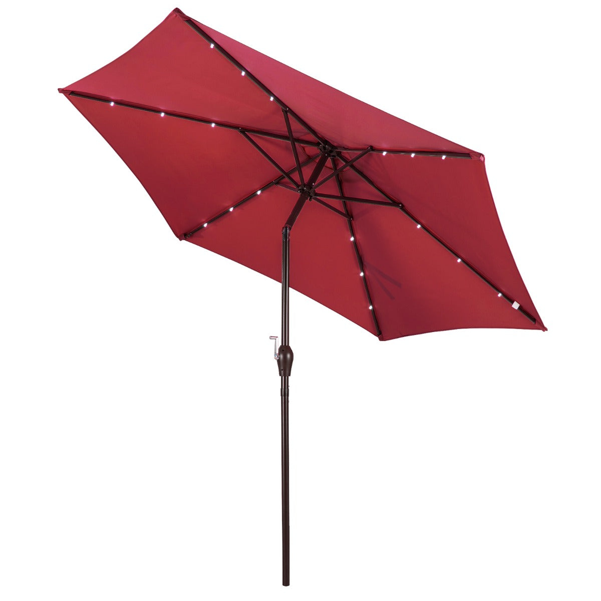 LIVSK LED-paraplu met verlichting - 2,7M Diameter - Verstelbare hellingshoek - Snel te openen - Stalen buis - Beige