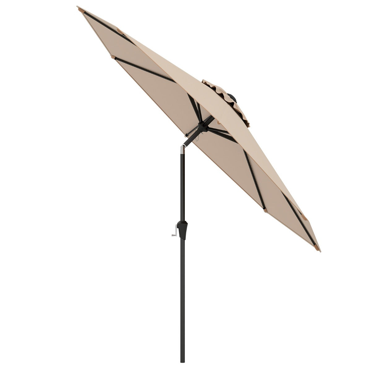 LIVSK Terrasparasol - Kantelbaar - UV-bescherming - Geventileerd - 270 cm - Stabiele Constructie - Bruin