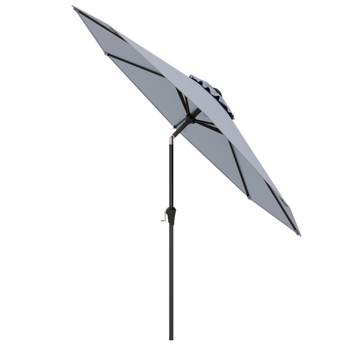 LIVSK Terrasparasol - Kantelbaar met Ventilatie - Duurzaam PA-gecoat Polyester - Stabiele Constructie - Diameter 270 cm - Grijs