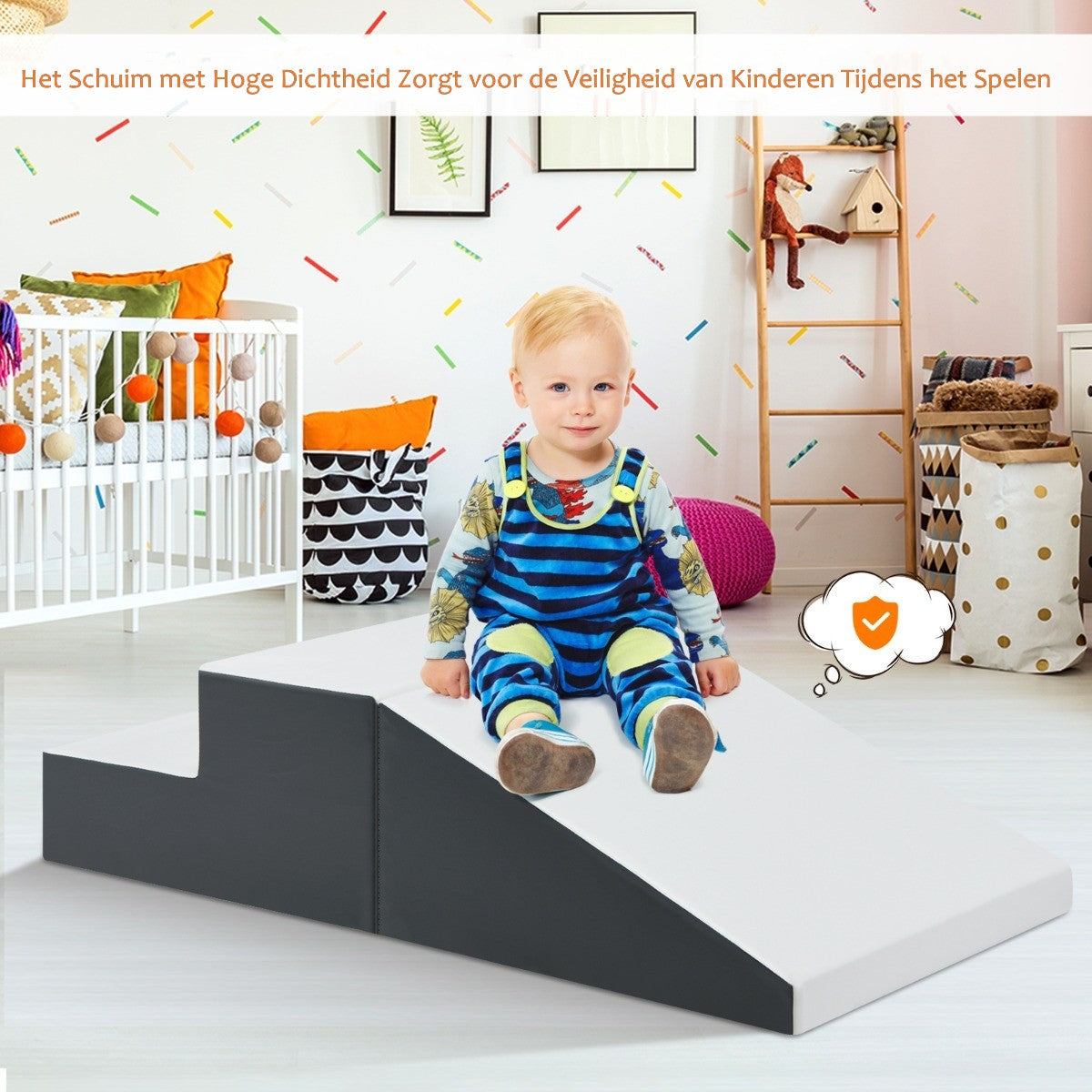 LIVSK Kinderklim- en Glijset - Educatief Speelgoed voor Motoriek - Veilig Antislip Design - Compact en Lichtgewicht - Zoals