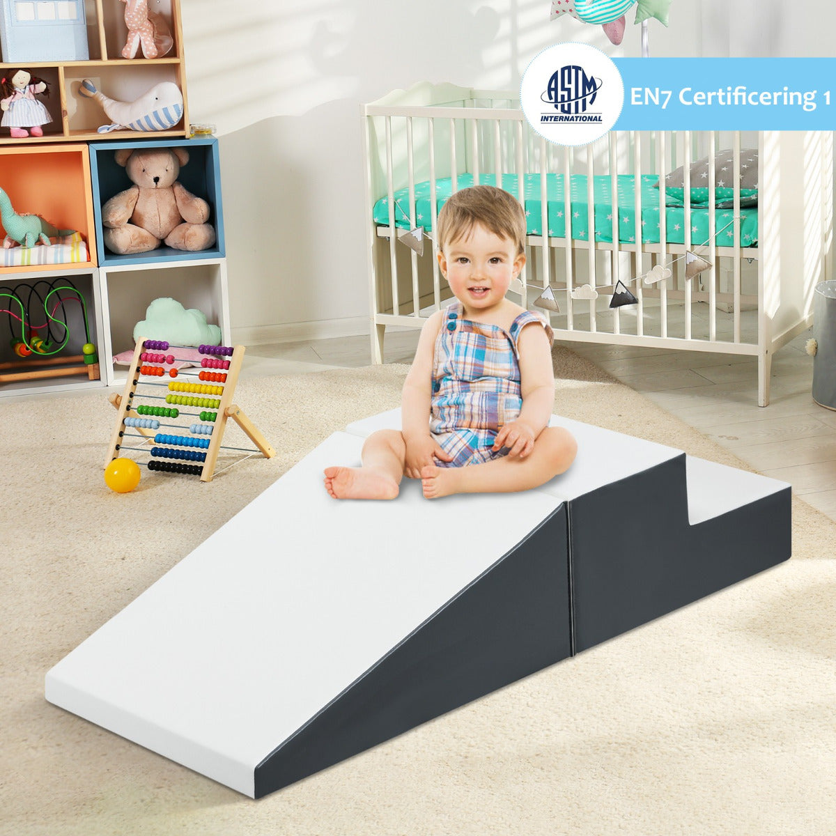 LIVSK Kinderklim- en Glijset - Educatief Speelgoed voor Motoriek - Veilig Antislip Design - Compact en Lichtgewicht - Zoals