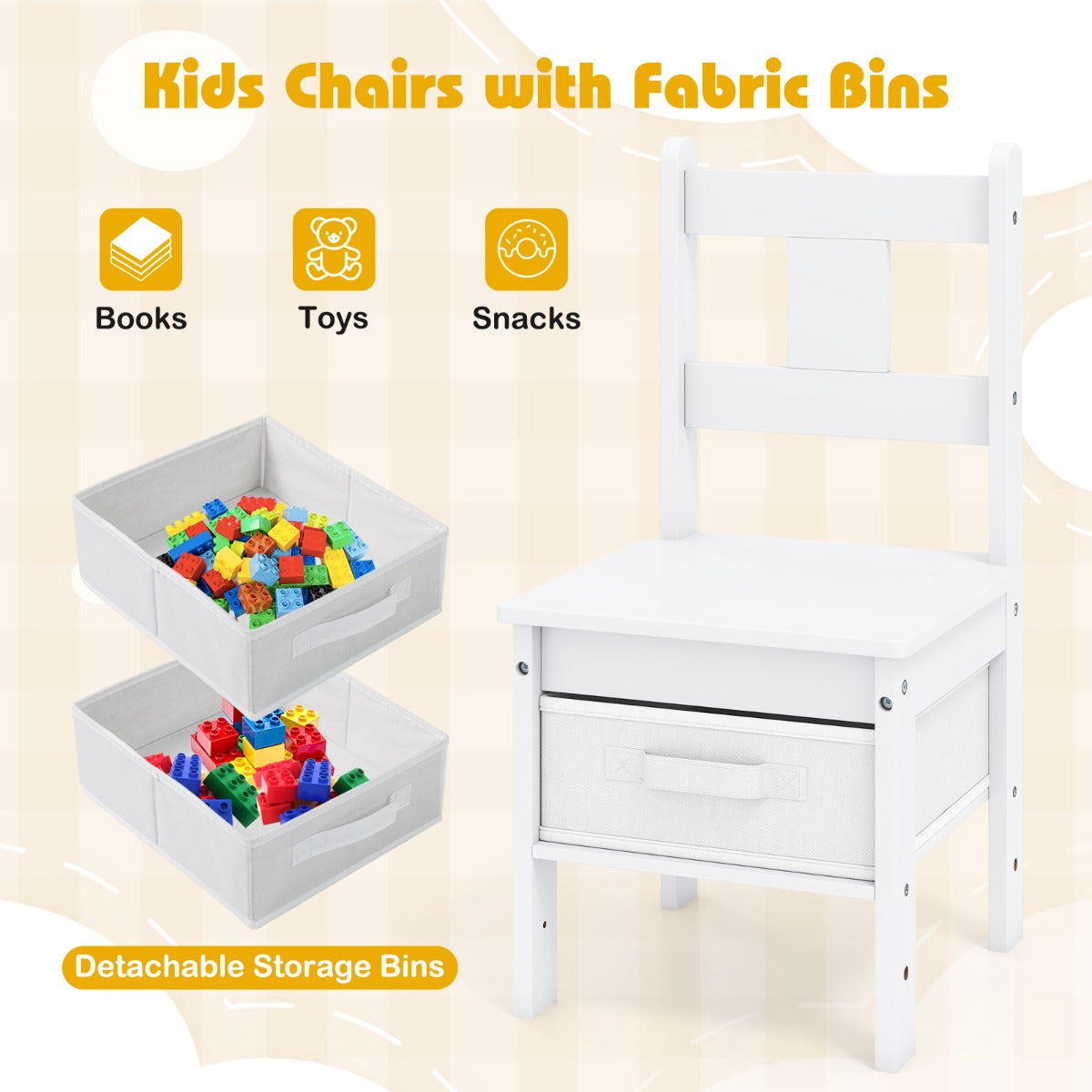 Livsk costway 3 delige kindertafelset met 2 stoelen 2 in 1 kinderzitjeset met kattenhuis 6 1