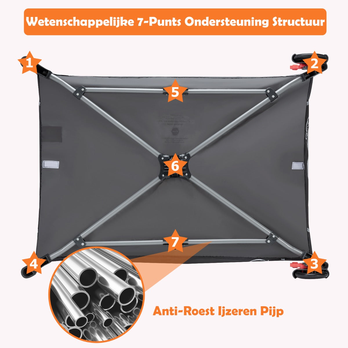 LIVSK Draagbare Speeltuin voor Baby's - Afneembaar Net met Speelgoedbar - Muziekspeler met Licht - Opvouwbaar - 102 x 71 x 111 cm