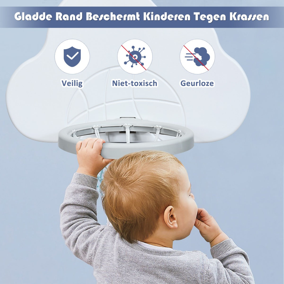 LIVSK 3-in-1 Kinderspeelplaats - Verstelbare Hoogtes van 77 tot 116 cm - Golf, Basketbal en Voetbal - Voor Kinderen 2-7 Jaar -