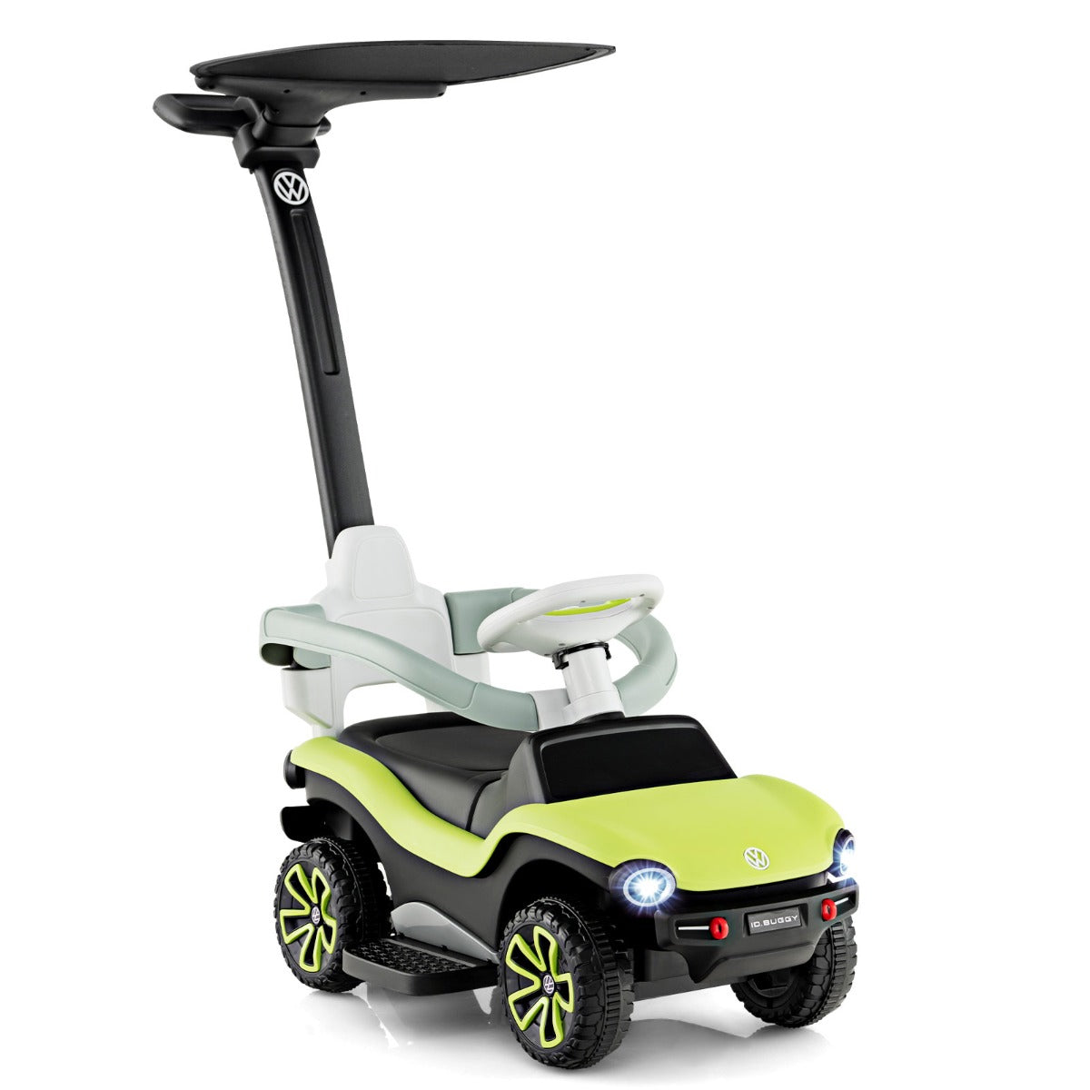 LIVSK 3-in-1 Volkswagen Duwauto - Kinderwagen, Loopauto en Looprekje - Verstelbare Duwbeugel - Muziek en Licht - Groen