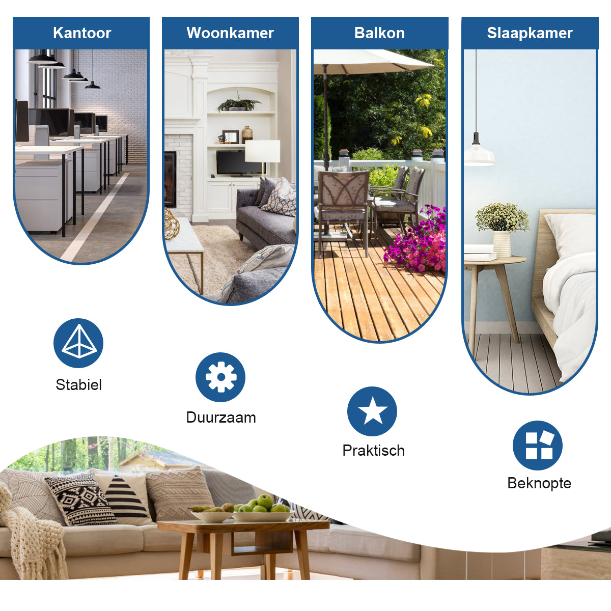 LIVSK Kamerscherm 3 Panelen - Hoogwaardig Polyesterweefsel - Stalen Frame - Opvouwbaar - Privacy en Decoratie - Gebroken wit