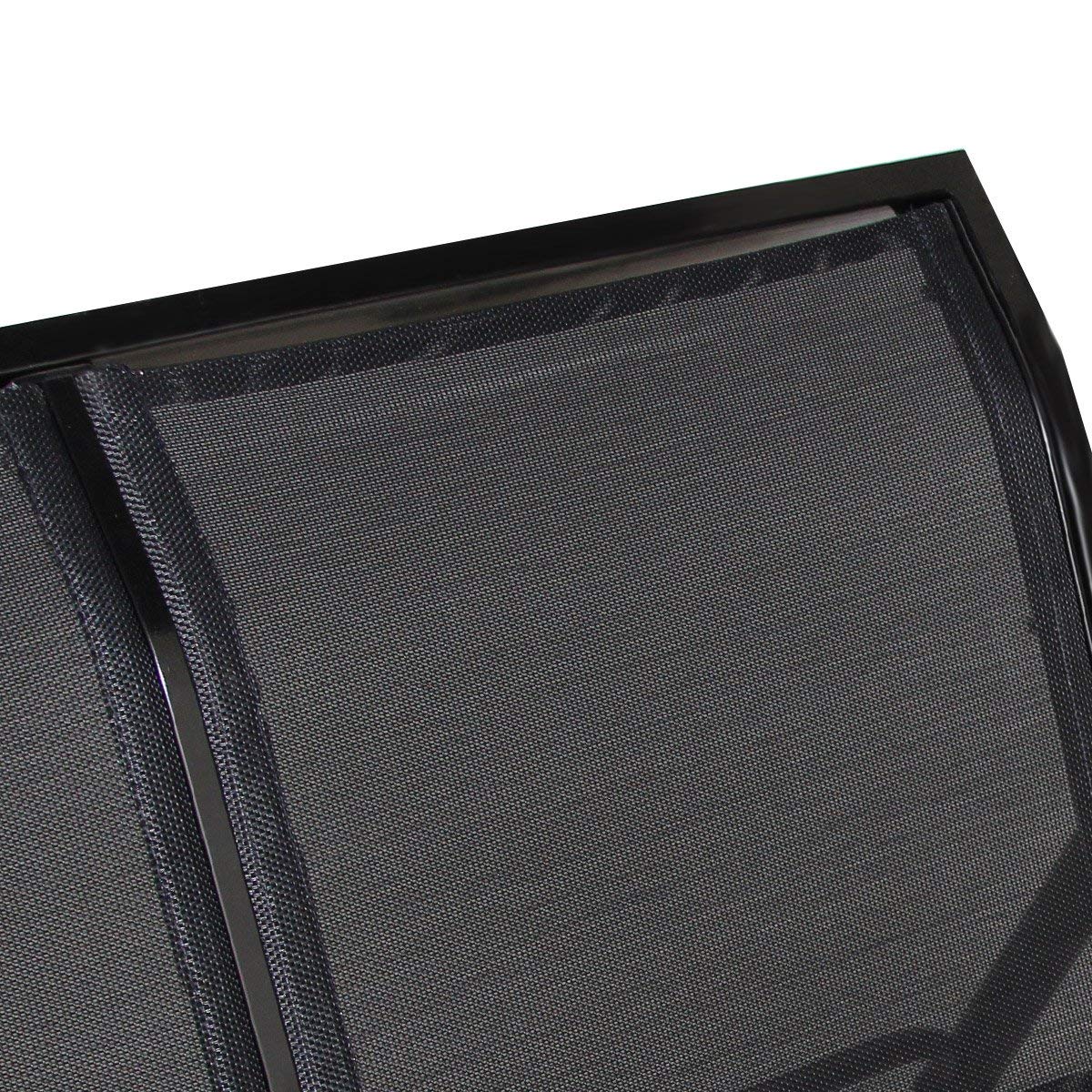 LIVSK 3-Persoons Parasol Schommel - Verstelbare Luifel - Stabiel Stalen Frame - Weerbestendig - Tot 210 kg - Zwart