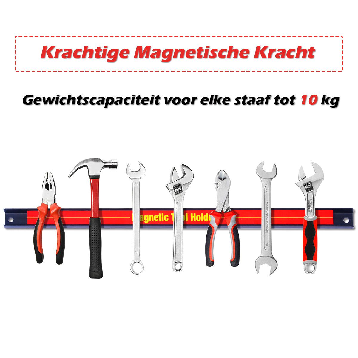 LIVSK Magnetische Gereedschapshouder - Sterke Magneet - Ruimtebesparend - Eenvoudig te Monteren - Draagvermogen 10 kg - Zwart