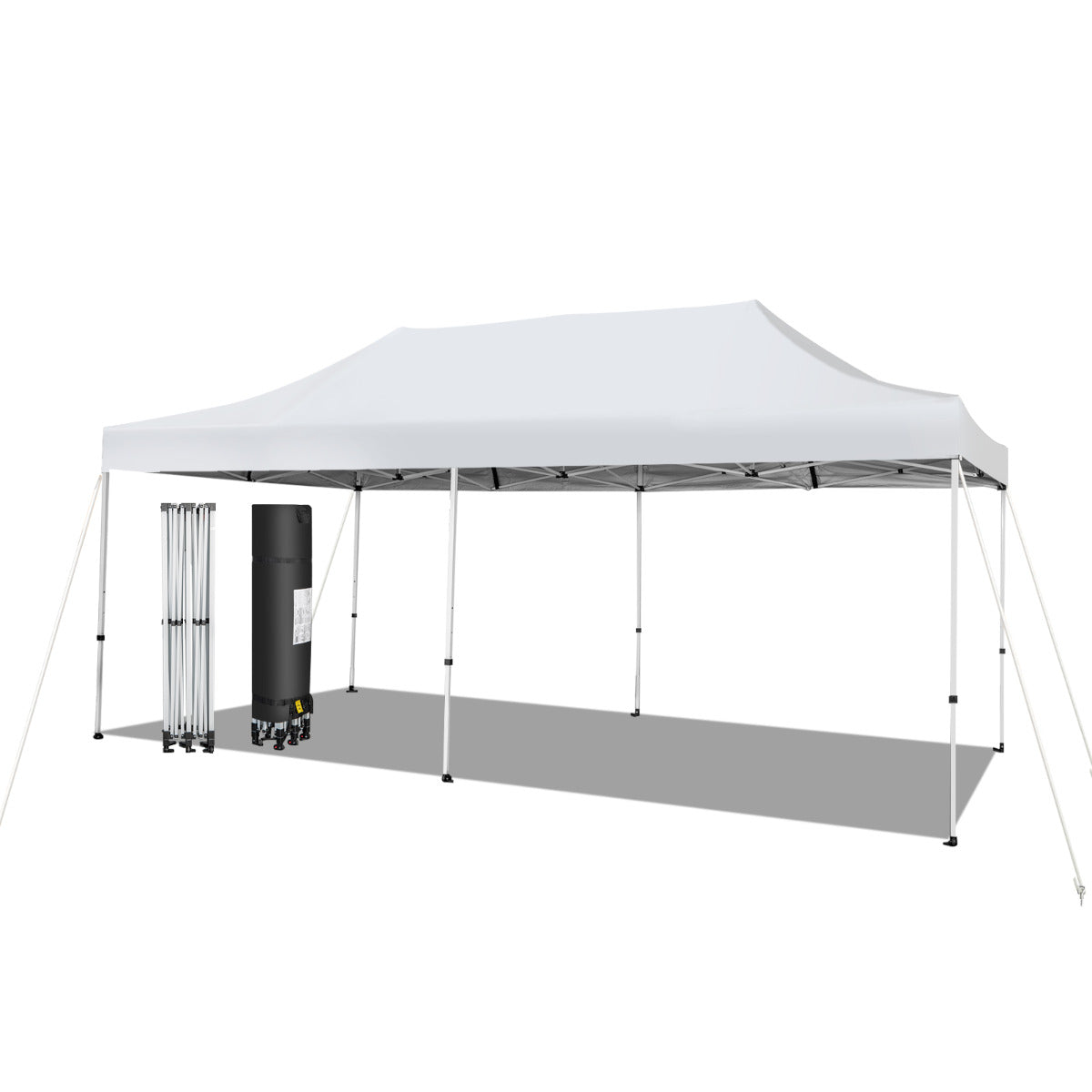 LIVSK Pop-up Paviljoen - Eenvoudige installatie - UV-bescherming 50+ - Voor 16-20 personen - Verstelbare hoogte - Wit