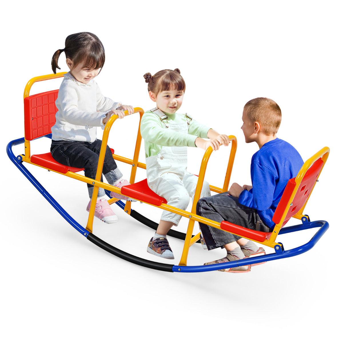 LIVSK 2-in-1 Wipwap en Schommelstoel - Geschikt voor 3-8 jaar - Ergonomisch en Veilig - Draagvermogen tot 100 kg - Geel