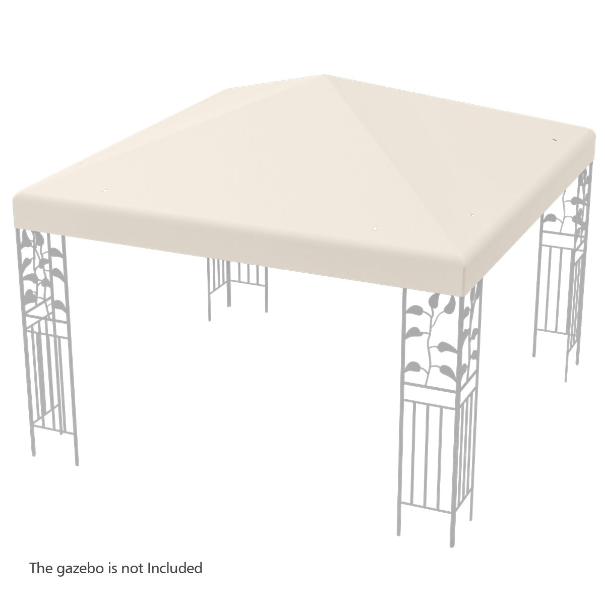 LIVSK Overkappingstent - Waterdicht en Hittebestendig - Stevige Constructie - Ideaal voor Tuinfeesten - 300 x 300 cm - Beige