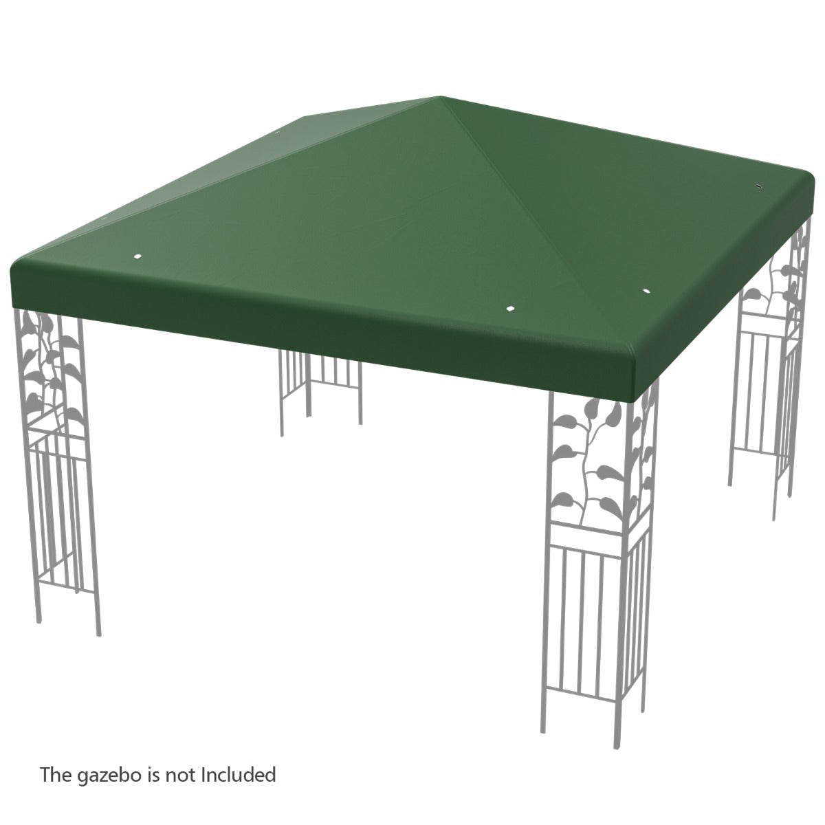 LIVSK Tuinpaviljoen Luifel - Waterdicht en Hittebestendig - Stevige Constructie - 300 x 300 cm - Perfect voor Buiten - Groen