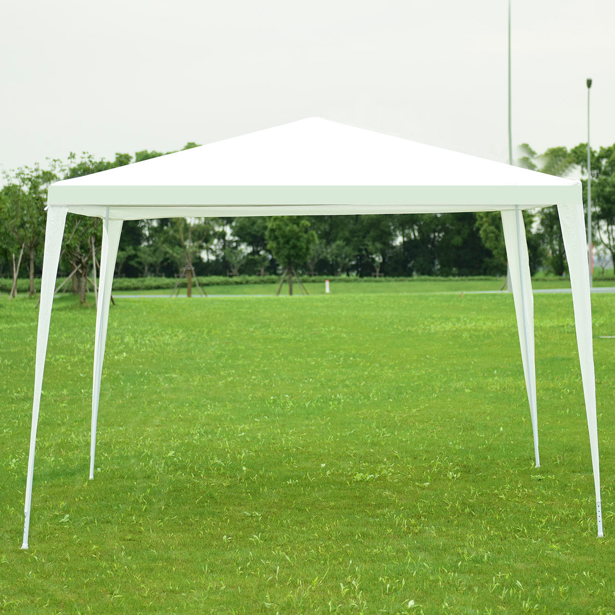 LIVSK Tuinpaviljoen 300 x 300 cm - Waterdicht PE - Metalen Frame - Inclusief Windtouwen en Grondpinnen - Voor Feesten en