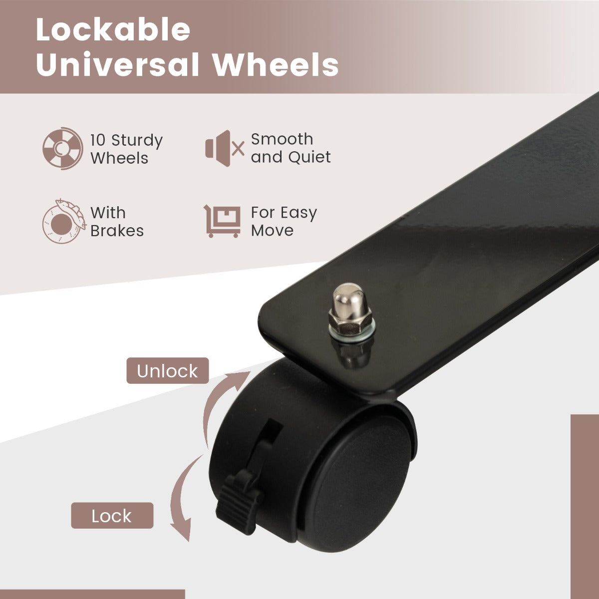 LIVSK Kamerscherm met 6 Panelen - Opvouwbaar - Inkijkbescherming - Vergrendelbare Wielen - 334,5 x 30 x 172 cm - Koffie