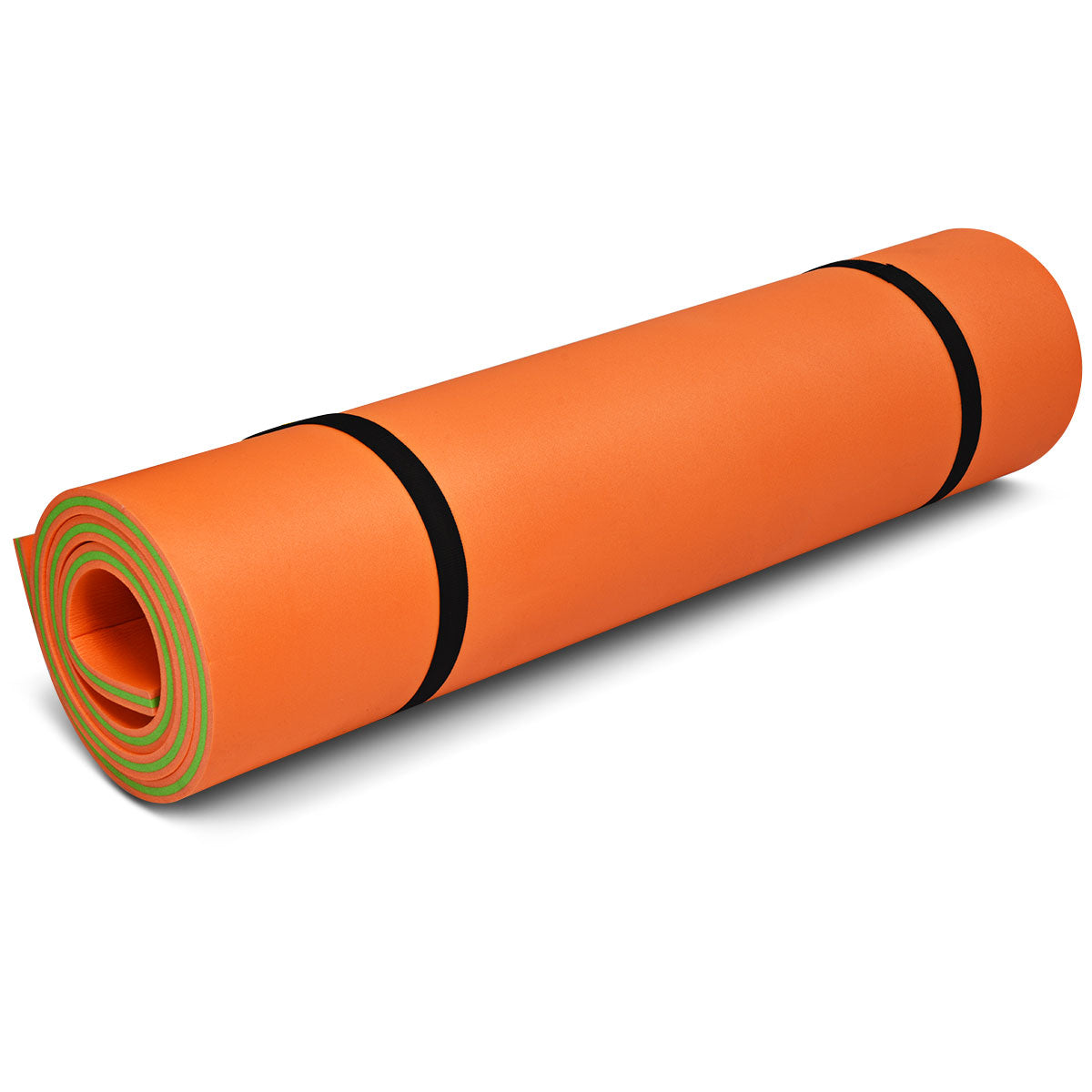 LIVSK Drijvende Watermat - 3-laags XPE-schuim - Draagvermogen tot 400 kg - Geschikt voor 4-6 personen - Oranje