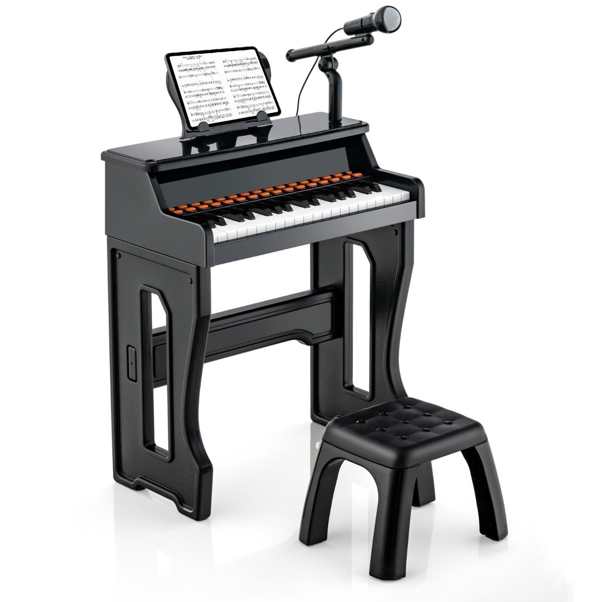LIVSK 37-Toetsen Kinderpiano met Microfoon - 22 Demo's - 8 Instrumentgeluiden - Bladmuziekstandaard - Voor Kinderen vanaf 3 Jaar