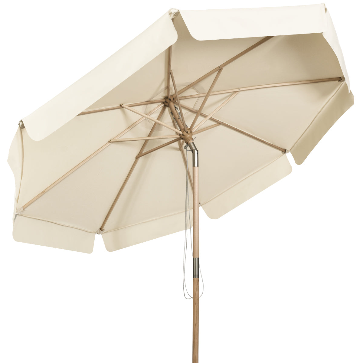 LIVSK Tilbare Terras Parasol - Handmatig Kantelmechanisme - UV-Bescherming - Eenvoudige Montage - 300 x 300 x 253 cm - Beige