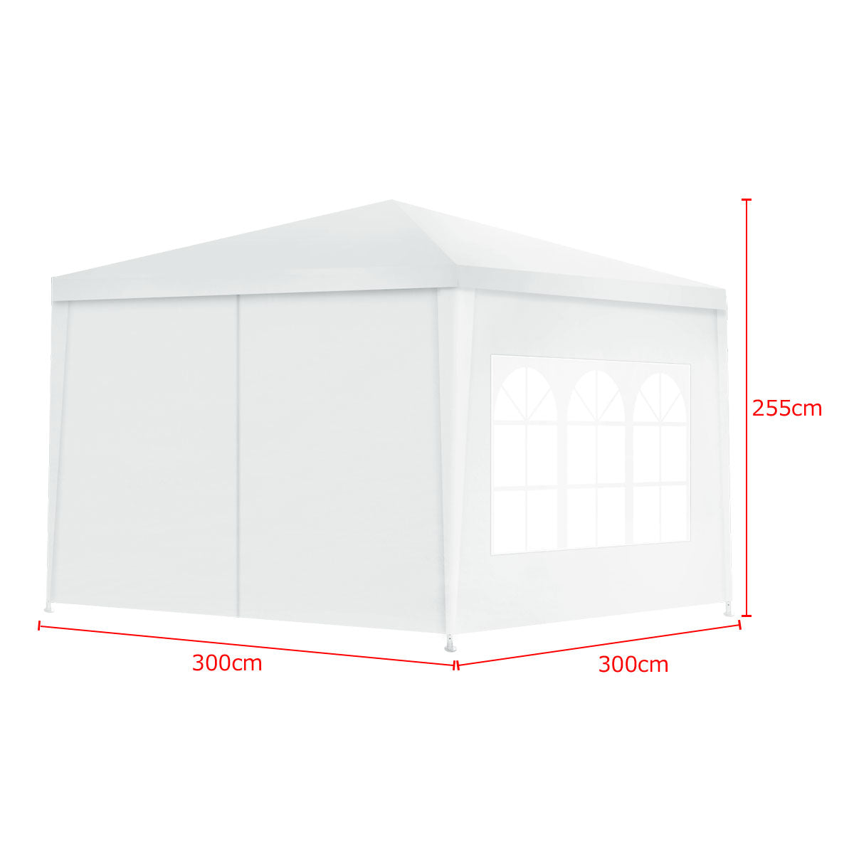 LIVSK Tuinpaviljoen 3x3 m - Metalen Constructie met Afneembare Wanden - Water- en Slijtbestendig - Voor Feesten en Evenementen -