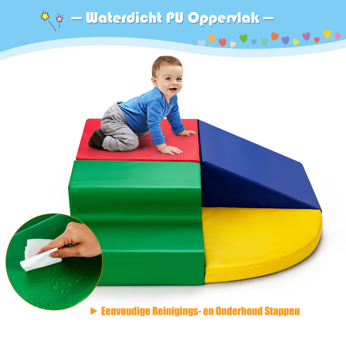 LIVSK Peuter Hoek Klimmer - Educatieve Speelset - Veilig EPE-schuim - Lichtgewicht en Duurzaam - Voor Thuis en Crèche - Zoals