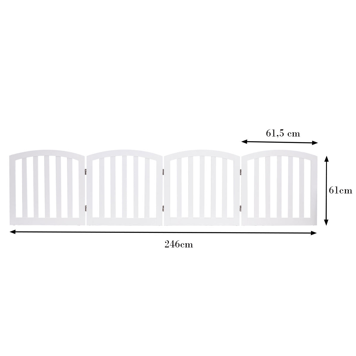 LIVSK Veiligheids Hondenhek - Vrijstaand en Opvouwbaar - MDF Constructie met Steunpoten - Flexibel en Duurzaam - Wit