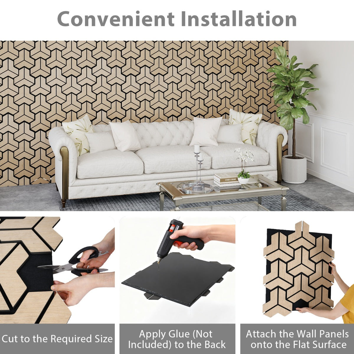 Livsk costway 4 delige set geluidsabsorberende wandpanelen 83 x 65 cm akoestische wandpanelen 5