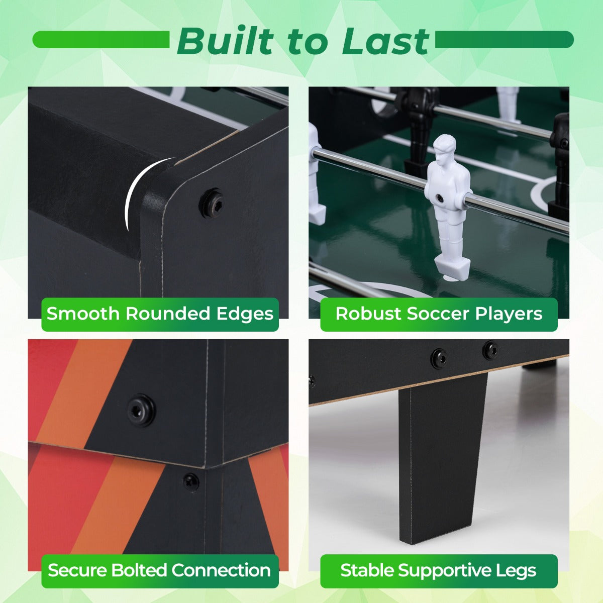 Livsk costway 4 in 1 multifunctionele speltafel die tafelvoetbal biljart tafeltennis en airhockey in een combineert zwart 5