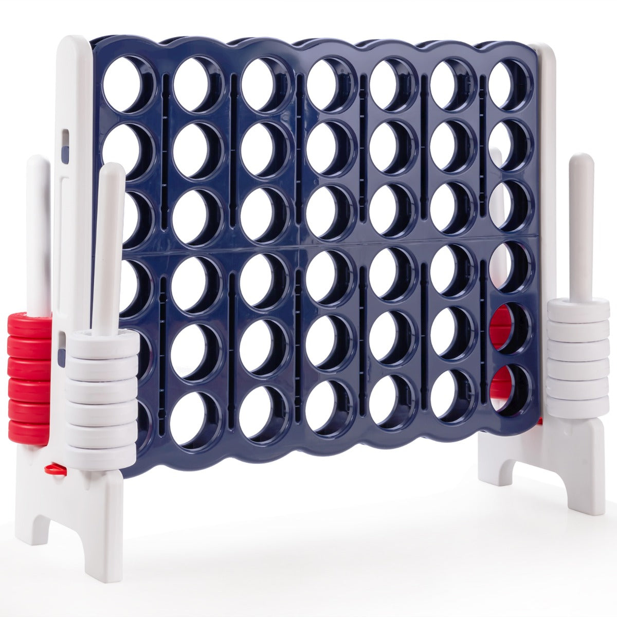 LIVSK match 4-gameset - Voor binnen en buiten - Duurzaam PE & PP - Lichtgewicht en draagbaar - 120 x 42 x 104 cm - Wit +