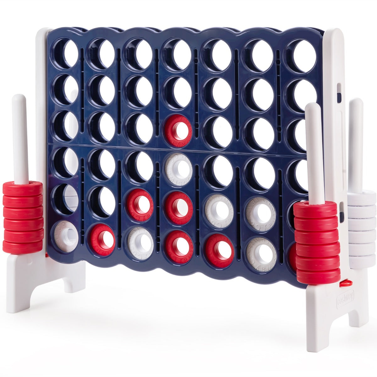 LIVSK match 4-gameset - Voor binnen en buiten - Duurzaam PE & PP - Lichtgewicht en draagbaar - 120 x 42 x 104 cm - Wit +