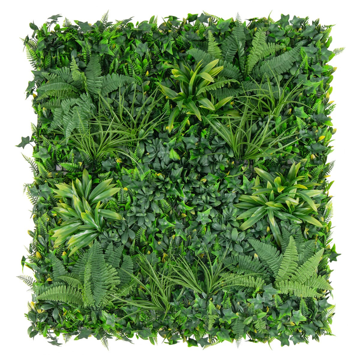 LIVSK Kunsthaag Wandpanelen - Set van 4 - 50 x 50 cm - Natuurlijke uitstraling met 7 kunstgrasvarianten - Groen