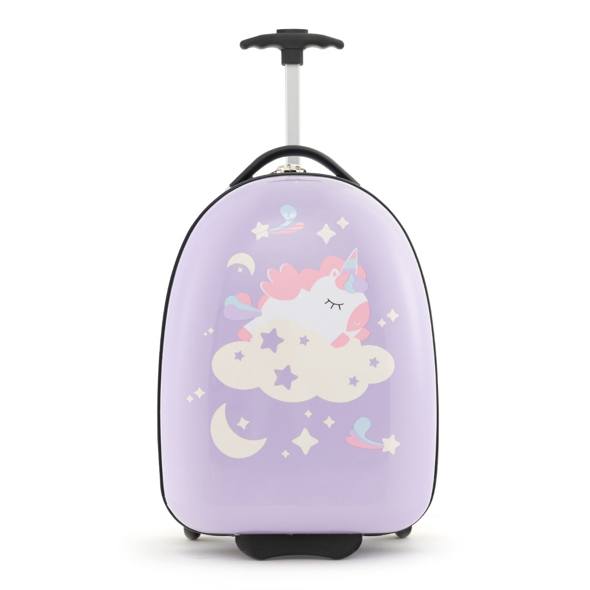 LIVSK Kinderhandbagage op Wielen - Lichtgewicht - 18 Liter - 2 Compartimenten - Luchtvaartmaatschappij Goedgekeurd - Paars