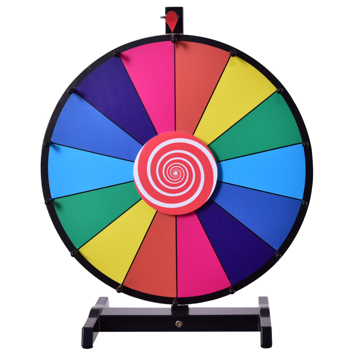 LIVSK Rad van Fortuin - Duurzaam PVC - Herschrijfbaar - Stabiele H-vormige Voetstandaard - Ideaal voor Feesten - Kleurrijk
