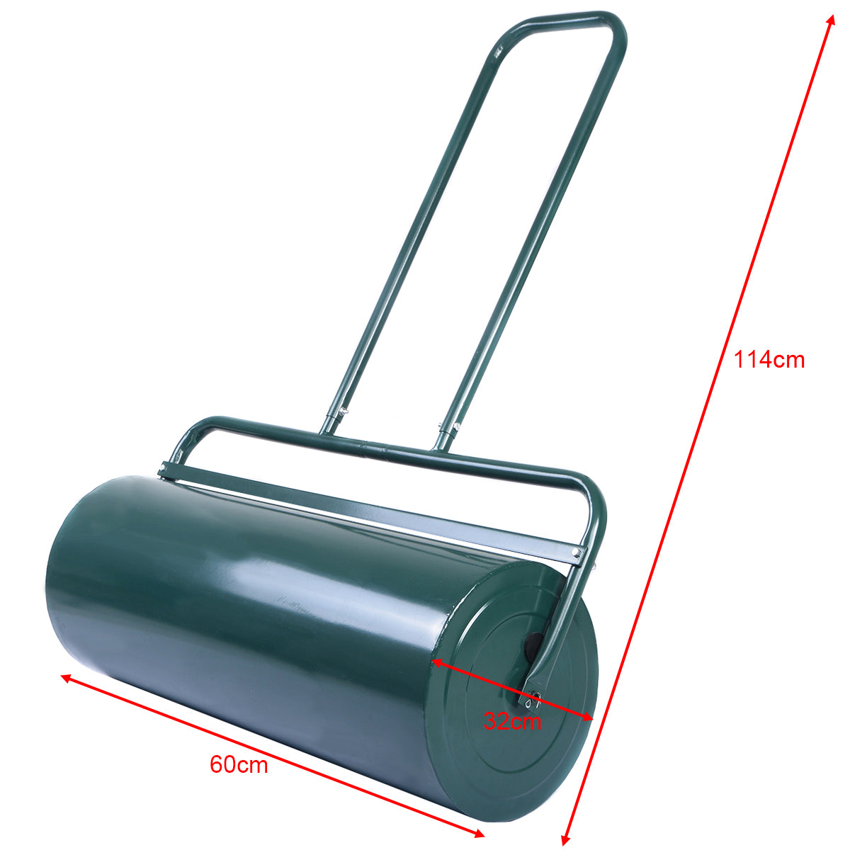 LIVSK Gazonroller 48L - 60 cm Breed - Stalen Frame - Ideaal voor Verdichting - Lichtgewicht en Compact - Groen