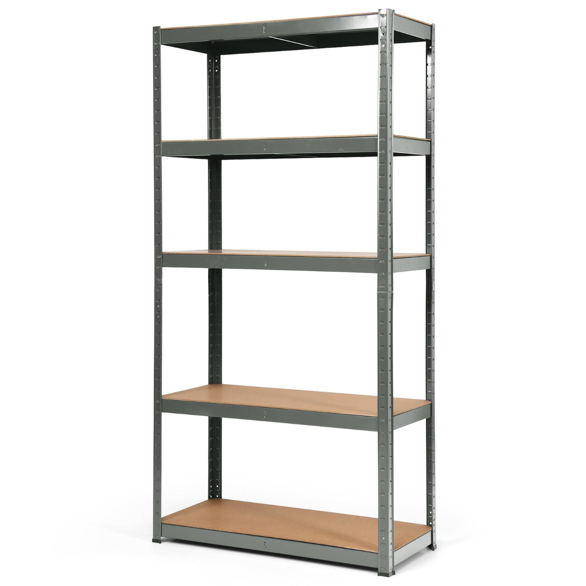 LIVSK Verstelbare Opbergplank met 5 Niveaus - Draagvermogen 175 kg per Niveau - Eenvoudige Montage - Ruimtebesparend - 90 x 40 x