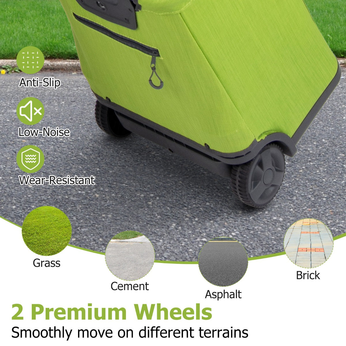 Livsk costway 50 l opvouwbare boodschappentrolley draagbare multifunctionele trolley met 3 vakken voor winkelen kamperen wassen picknicken 3