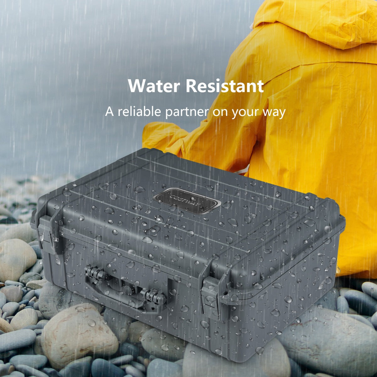 Livsk costway 56 x 44 x 22 cm waterdichte doos stevige droogdoos 6
