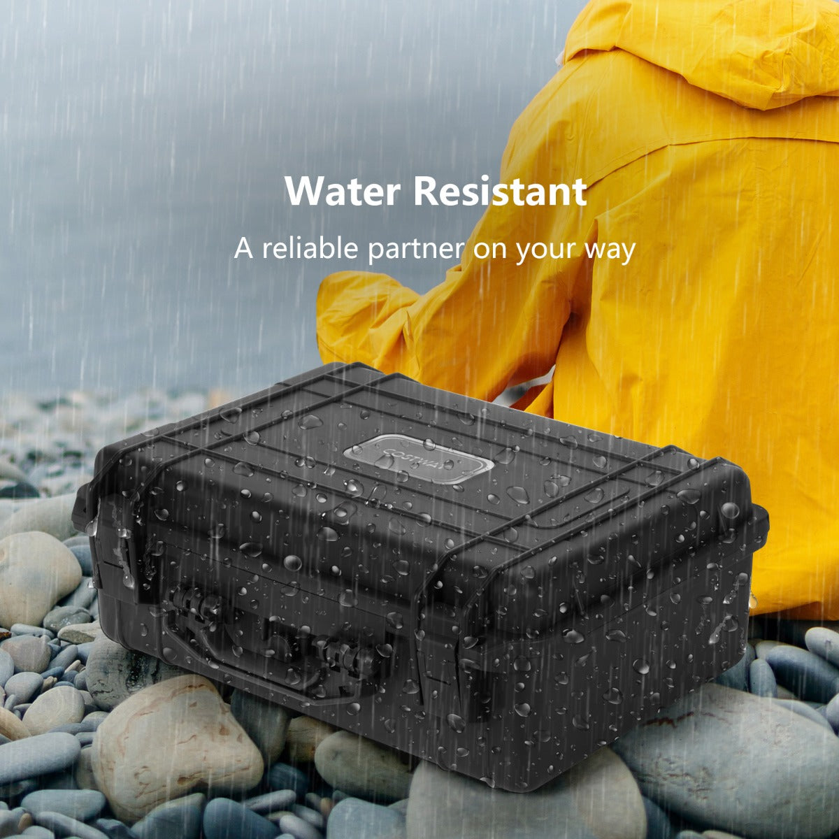 LIVSK Waterdichte Harde Koffer - IP66 Waterdicht & Stofdicht - Aanpasbaar Schuim - Voor Elektronica/Drones/Camera's - Zwart