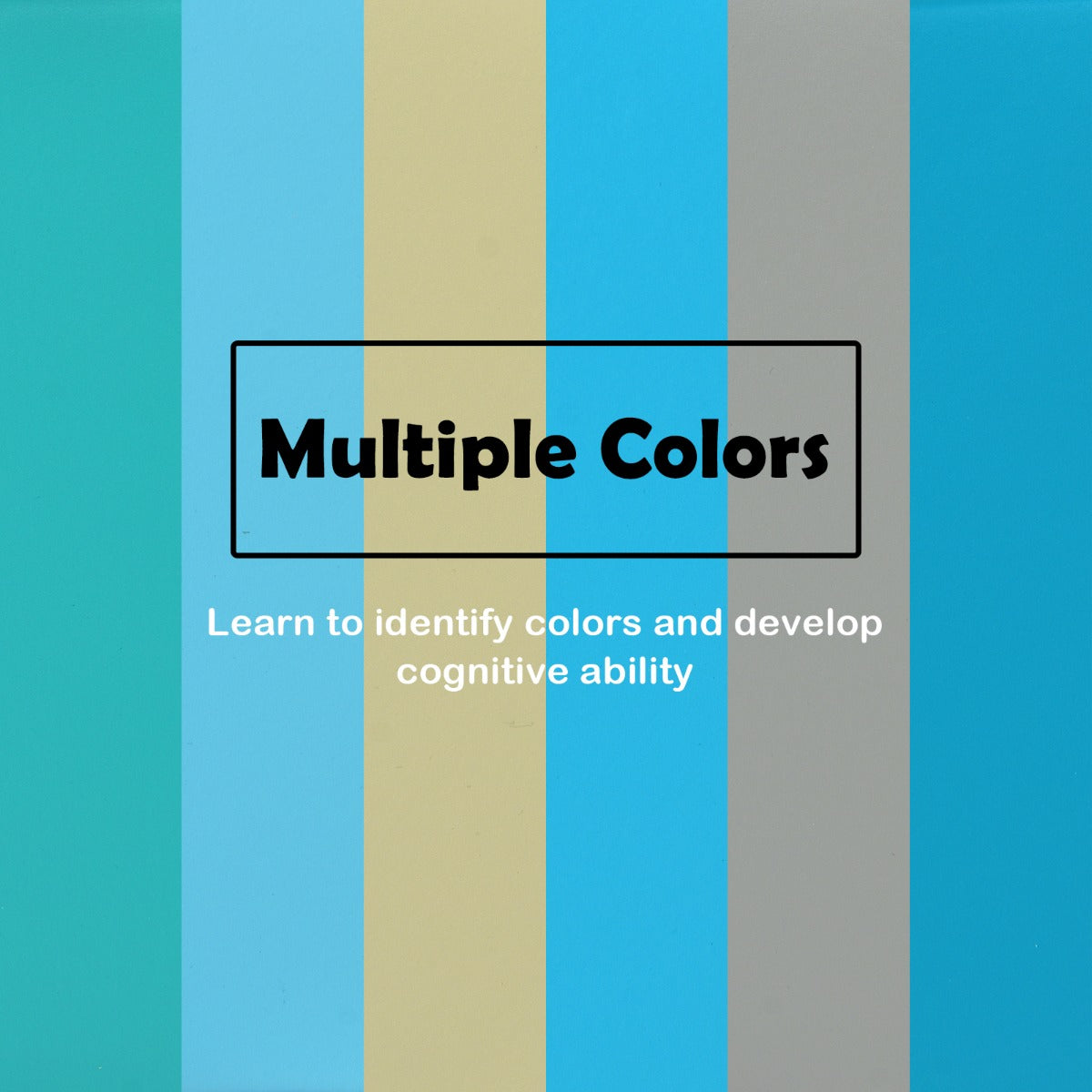 LIVSK 6-Delige Set Vloerkussens - Zeshoekig met Ergonomische Handvatten - Waterdicht en Veilig - Voor Kinderen - Blauw