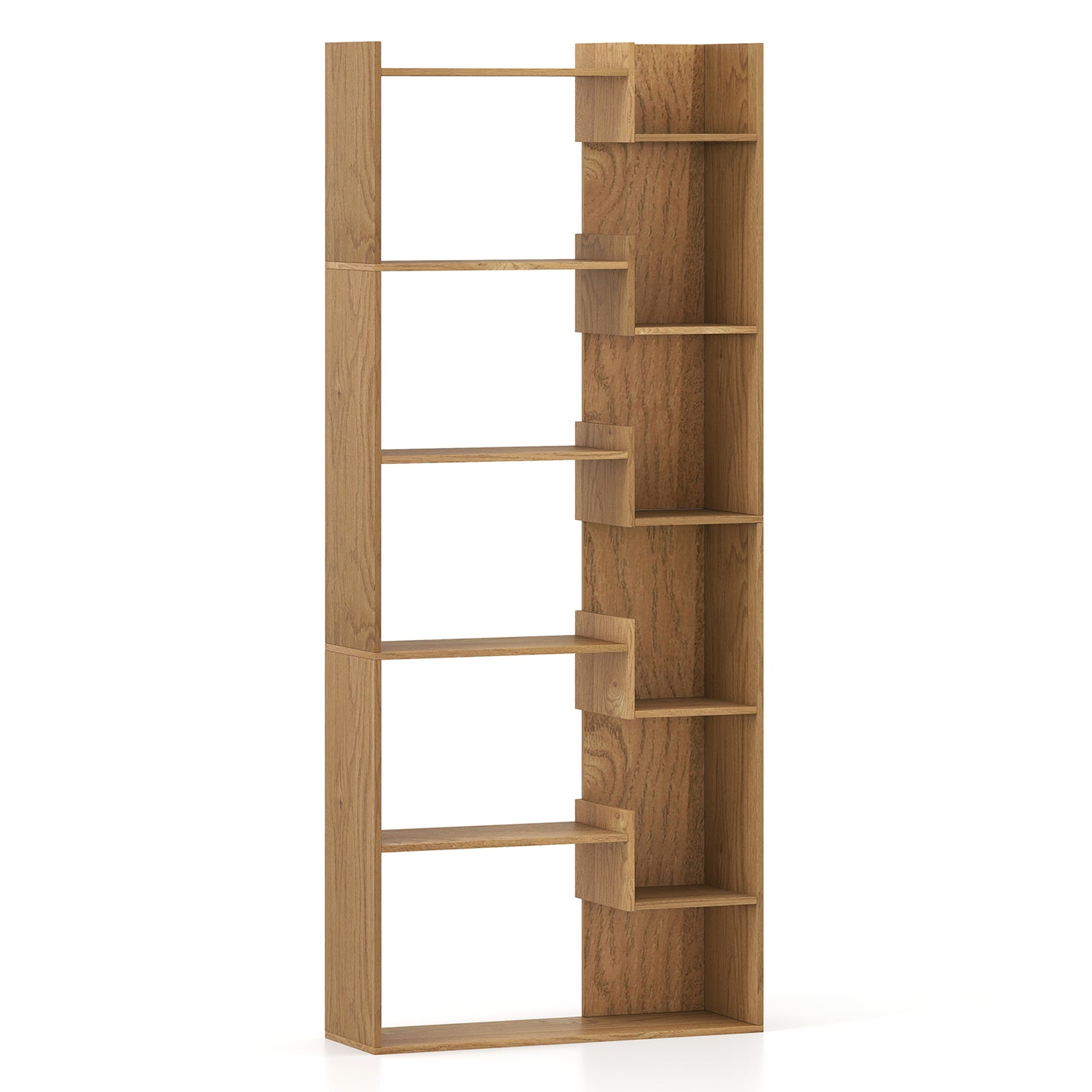 LIVSK Boekenkast met 11 Planken - Hoogte 163 cm - Duurzaam en Veilig - Inclusief Kantelbeveiligingen - Natuurlijk