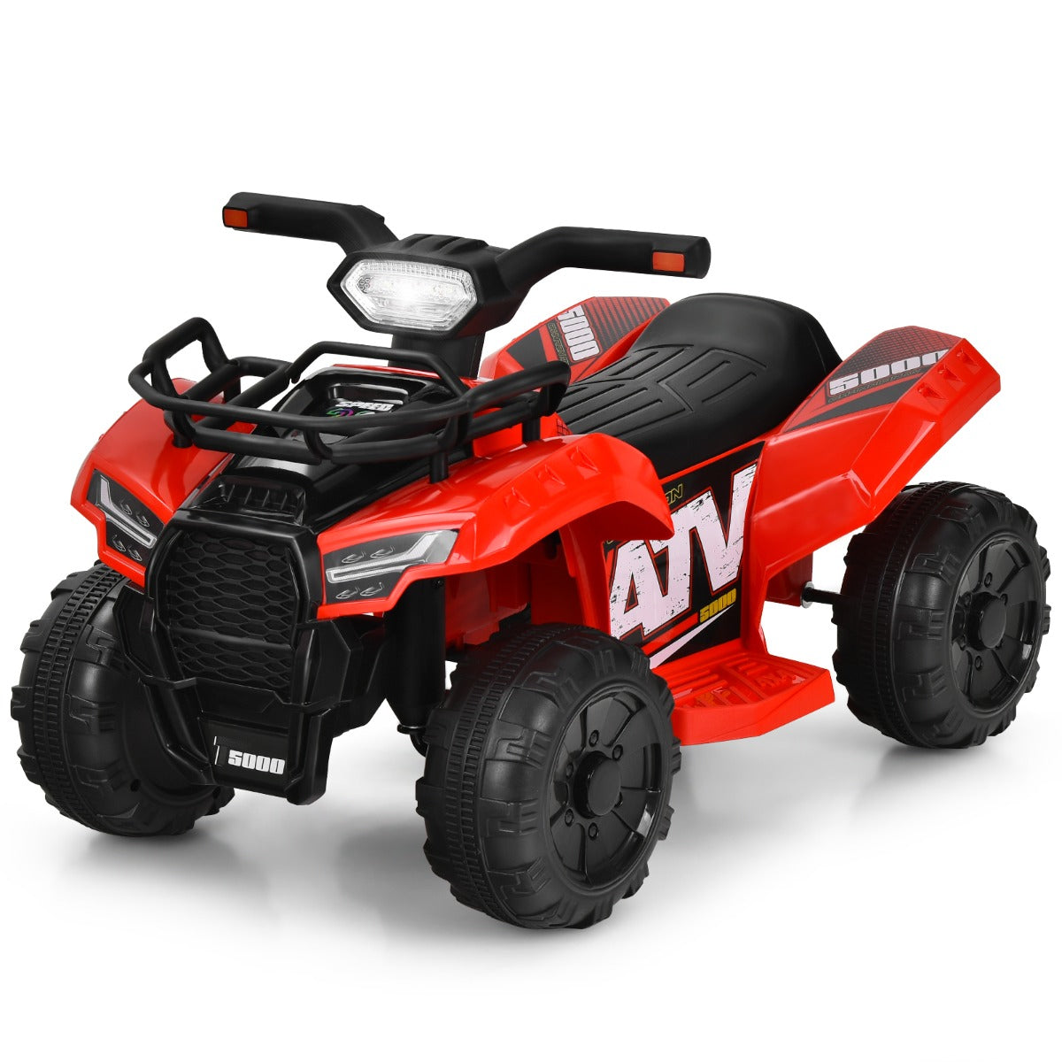 LIVSK Kinderquadbike - LED Koplamp - Muziek - 4 Antislipwielen - Tot 20 kg - 44 x 66 x 42 cm - Rood