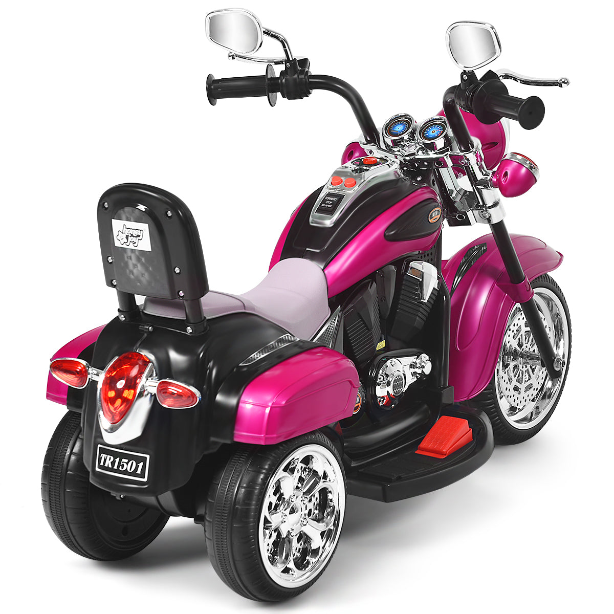 LIVSK Kindermotorfiets - Driewieler met Verstelbare Koplamp en Claxon - Vooruit/Achteruit - Tot 30 kg - Blauw